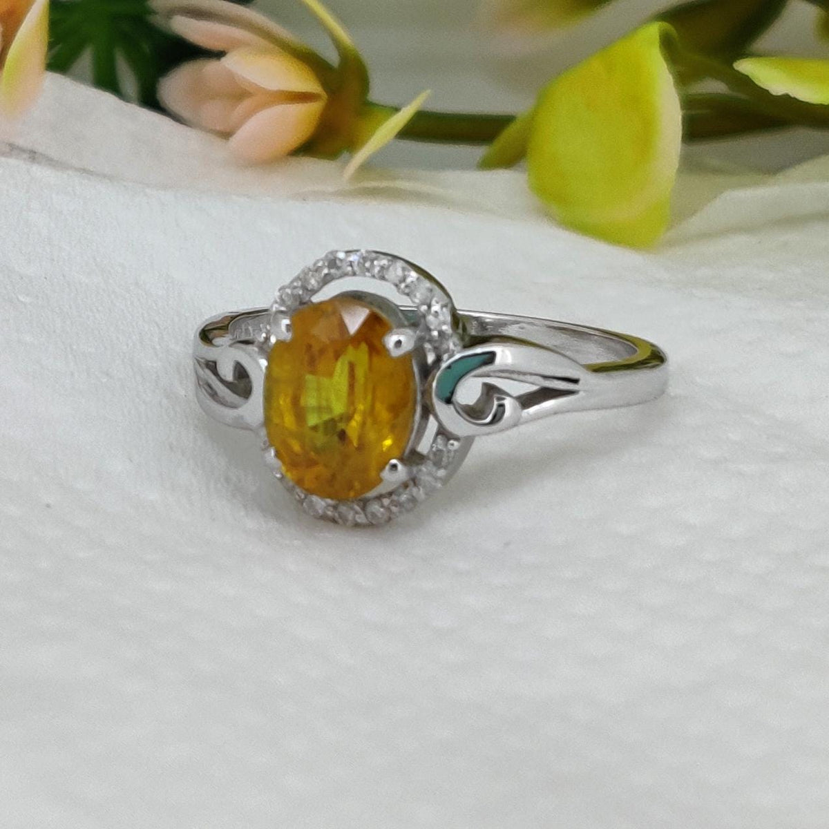 Yellow Sapphire Sterling Silver Ring Gemstone Stacking Band, Sapphire Jewelry, September Birthstone