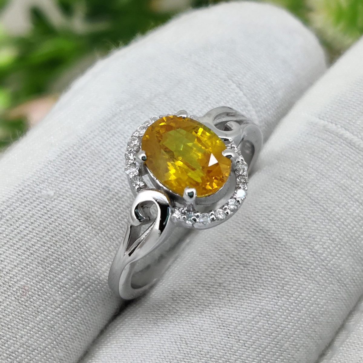 Yellow Sapphire Sterling Silver Ring Gemstone Stacking Band, Sapphire Jewelry, September Birthstone