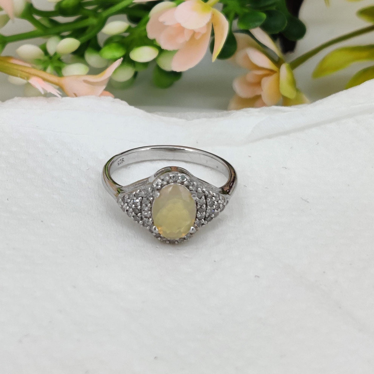 Natural Ethiopian Opal Ring, Handmade 925 Sterling Silver, Fire Opal Gemstone Jewelry