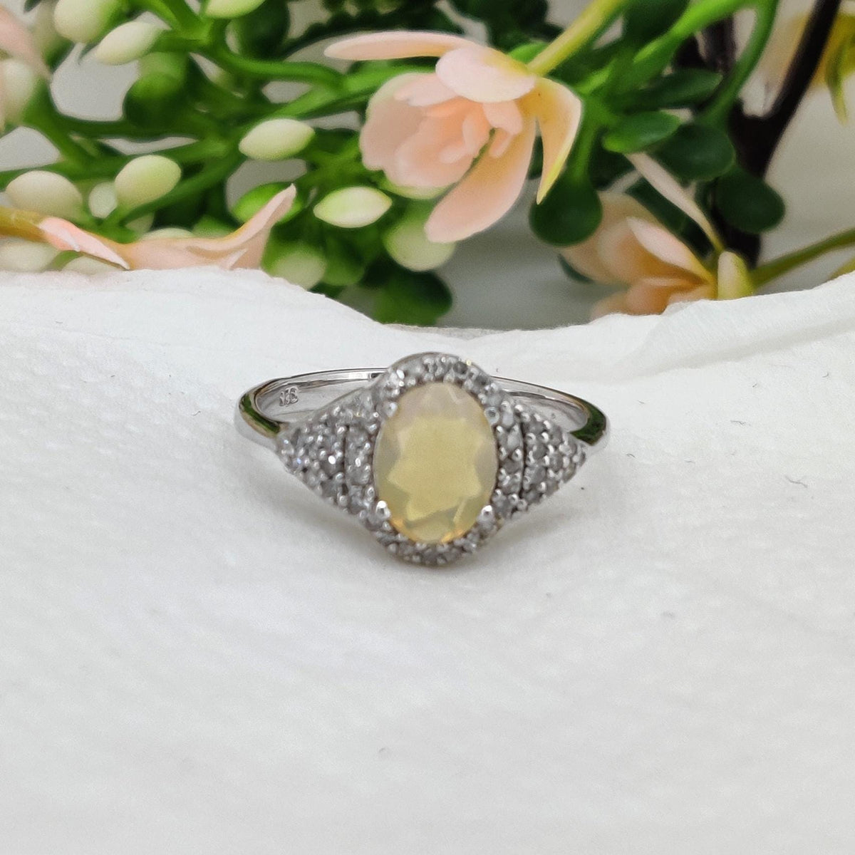 Natural Ethiopian Opal Ring, Handmade 925 Sterling Silver, Fire Opal Gemstone Jewelry