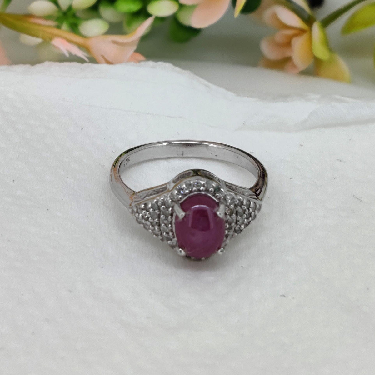Handmade Ruby Star Ring 925 Silver, Unique Boho Gemstone Jewelry, Red Stone Promise Ring