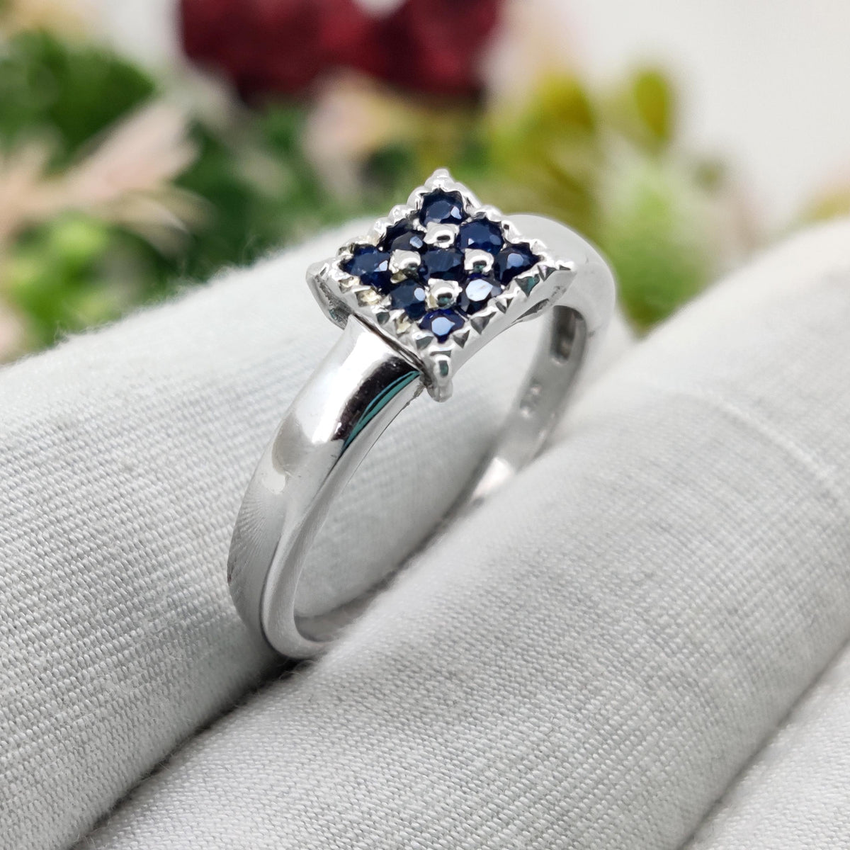 Blue Sapphire Ring, 925 Sterling Silver,  Sapphire Jewelry, Handmade Gemstone Band