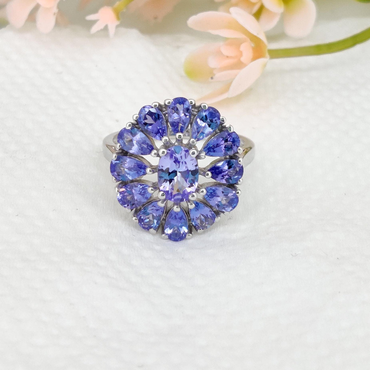 Natural Tanzanite Ring, 925 Sterling Silver, Handmade Jewelry, December Birthstone, Gift For Her