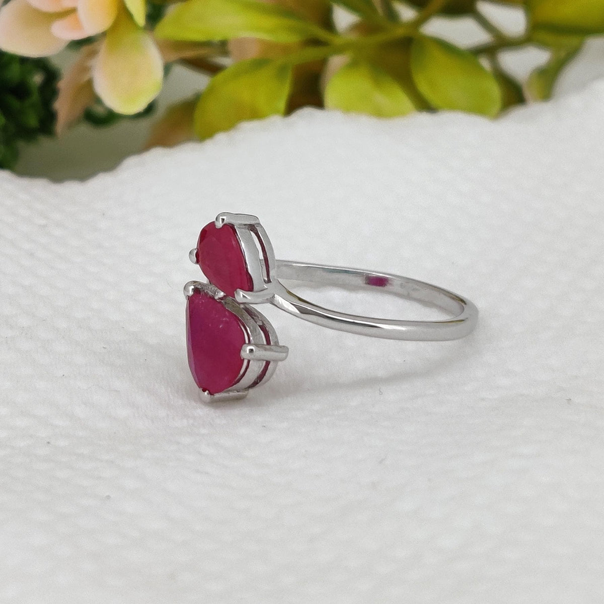 Handmade Natural Ruby Ring, 925 Sterling Silver, July Birthstone, Ruby Gemstone Jewelry