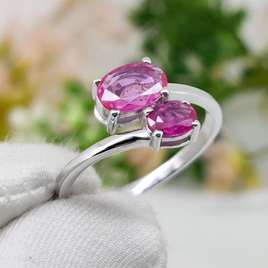 Natural Sapphire Sterling Silver Ring, Sapphire Jewelry, September  Birthstone, Gifts For Her