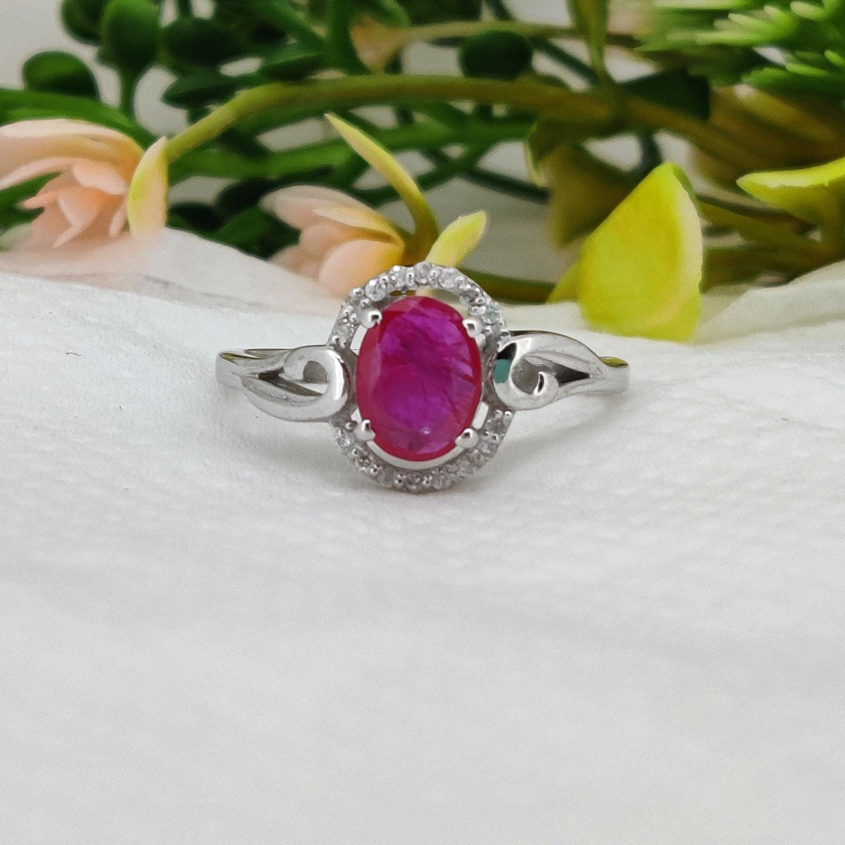 Natural Ruby Ring 925 Sterling Silver Gemstone Stacking Band, Ruby Jewelry, July Birthstone Gift