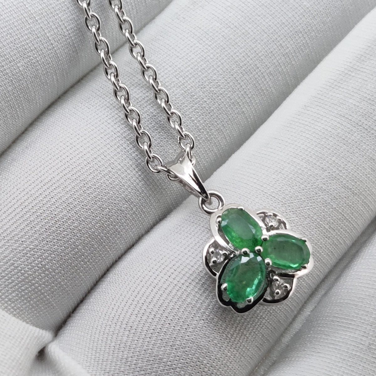 Natural Emerald Pendant-925 Sterling Silver-May Birthstone-Handmade Jewelry-Gift for Anniversary