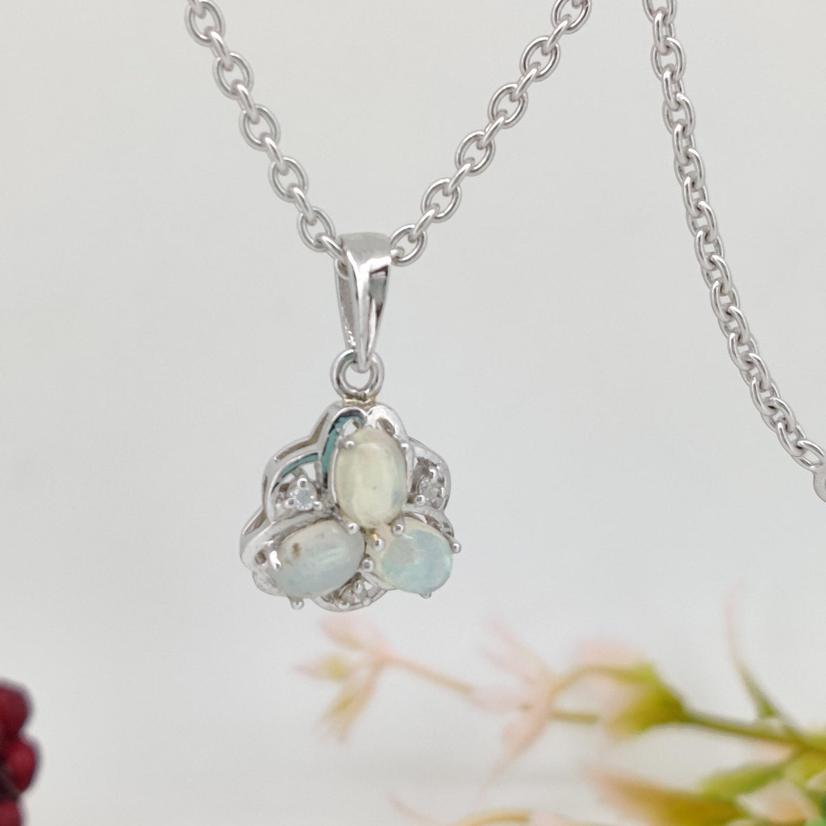 Handmade Opal Pendant-925 Sterling Silver-October Birthstone-Gift for Anniversary