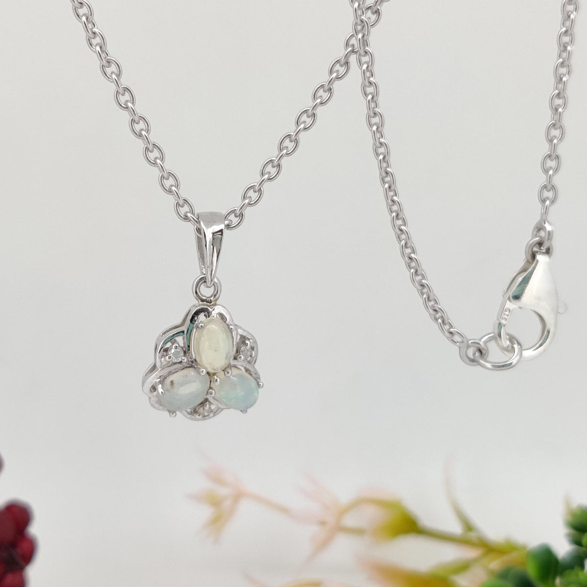 Handmade Opal Pendant-925 Sterling Silver-October Birthstone-Gift for Anniversary