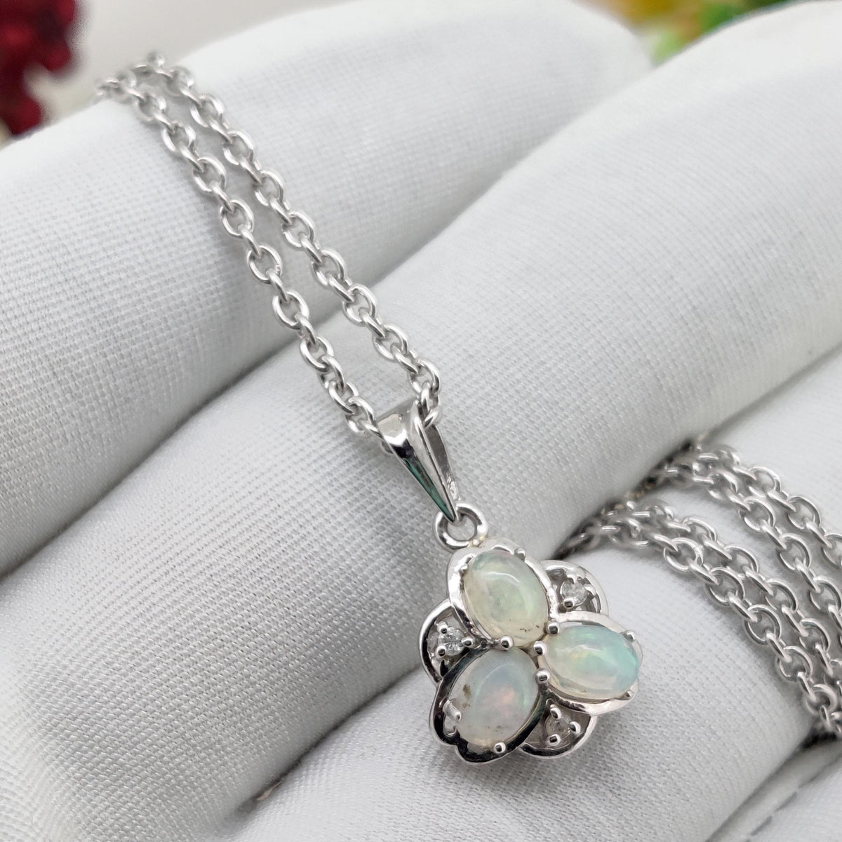 Handmade Opal Pendant-925 Sterling Silver-October Birthstone-Gift for Anniversary