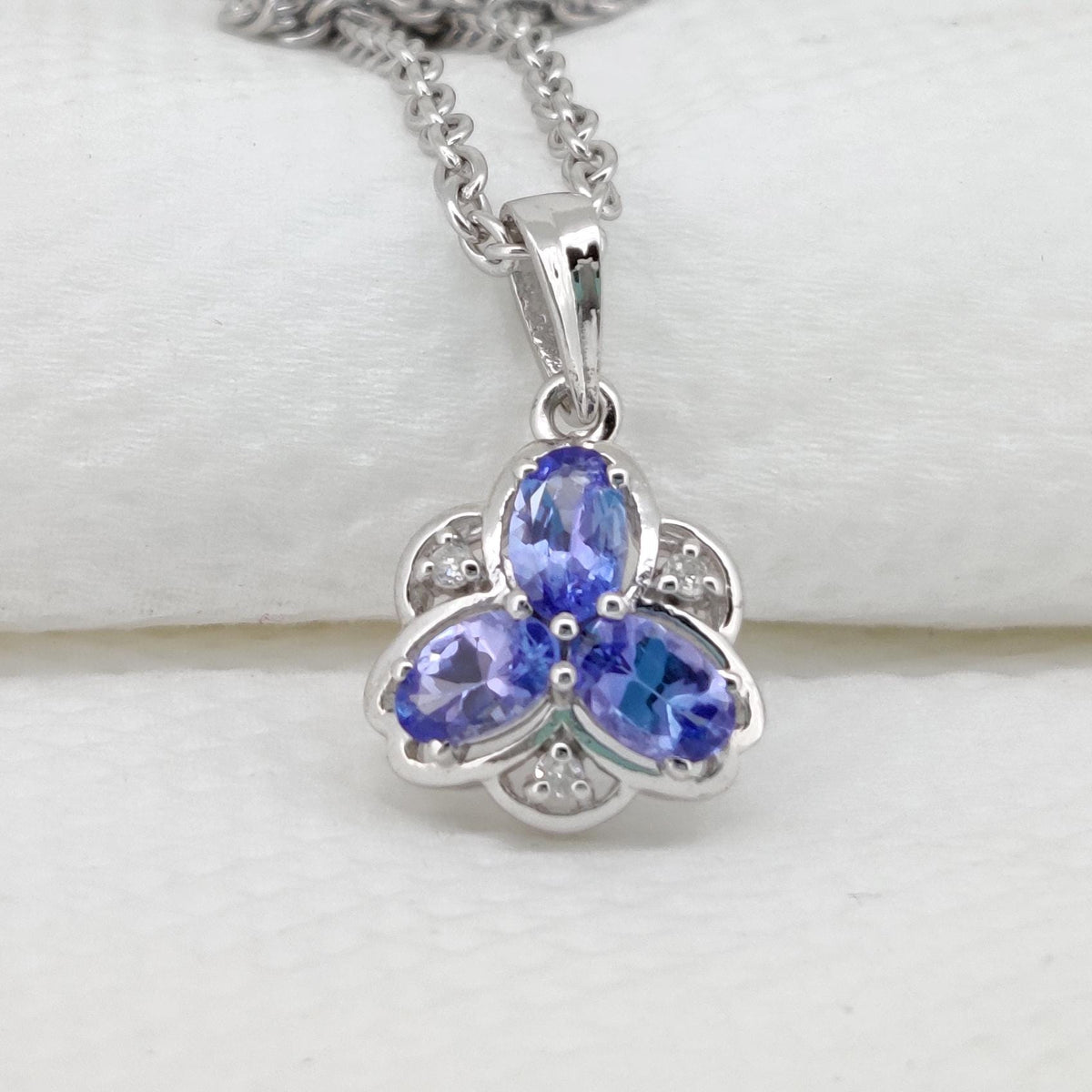 Tanzanite Oval Cut, Blue Gemstone Pendant, Handmade Sterling Silver Necklace, December Birthstone, Anniversary Gift