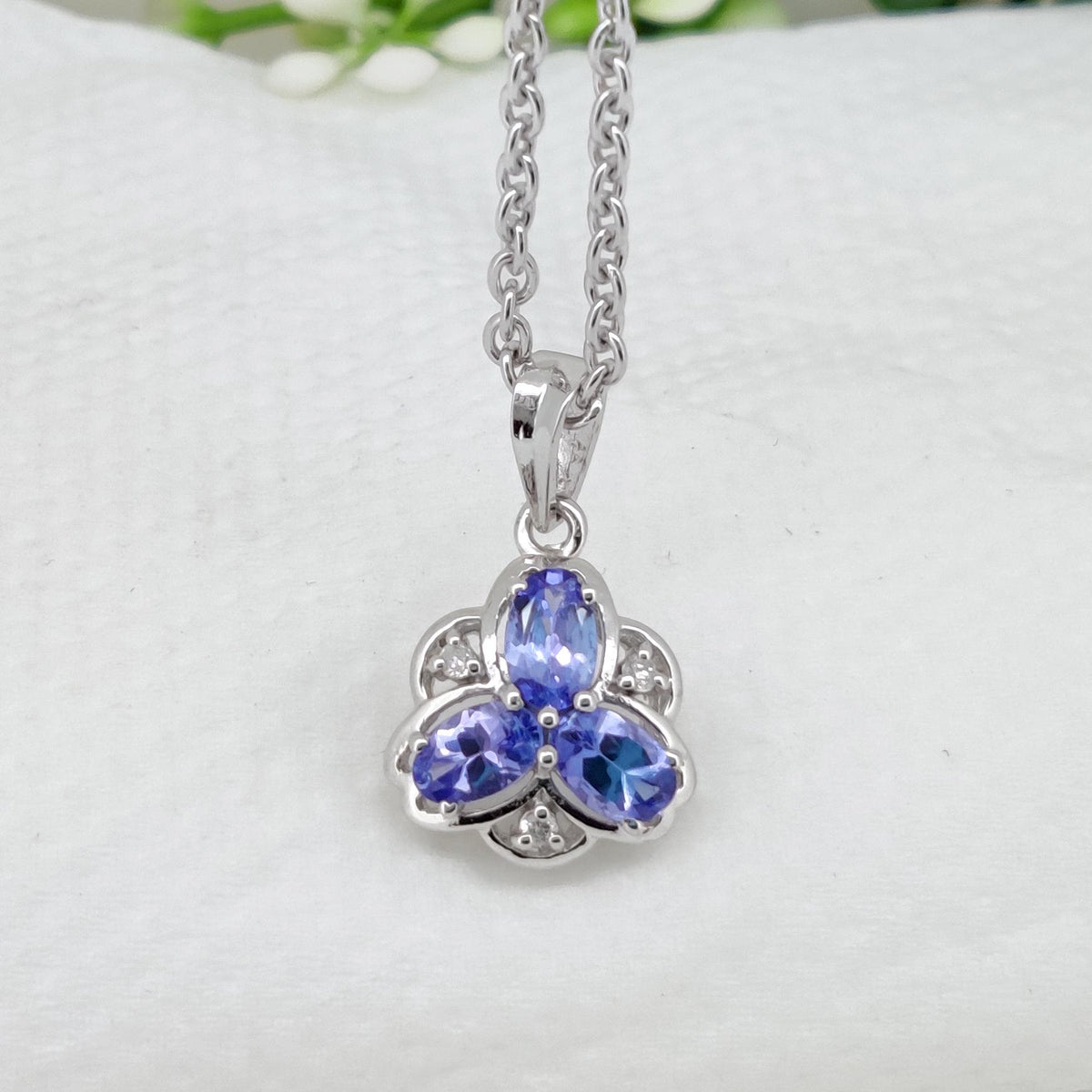 Tanzanite Oval Cut, Blue Gemstone Pendant, Handmade Sterling Silver Necklace, December Birthstone, Anniversary Gift