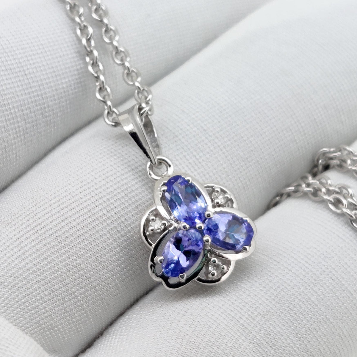 Tanzanite Oval Cut, Blue Gemstone Pendant, Handmade Sterling Silver Necklace, December Birthstone, Anniversary Gift