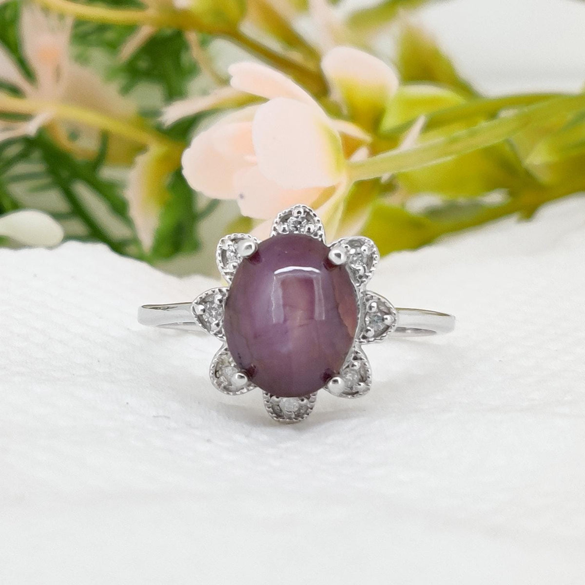 Star Ruby Ring, 925 Sterling Silver, Handmade Stacking Band, Star Jewelry