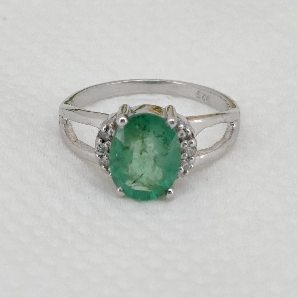 Natural Emerald Ring, 925 Sterling Silver, May Birthstone, Emerald Jewelry, Gifts For Her