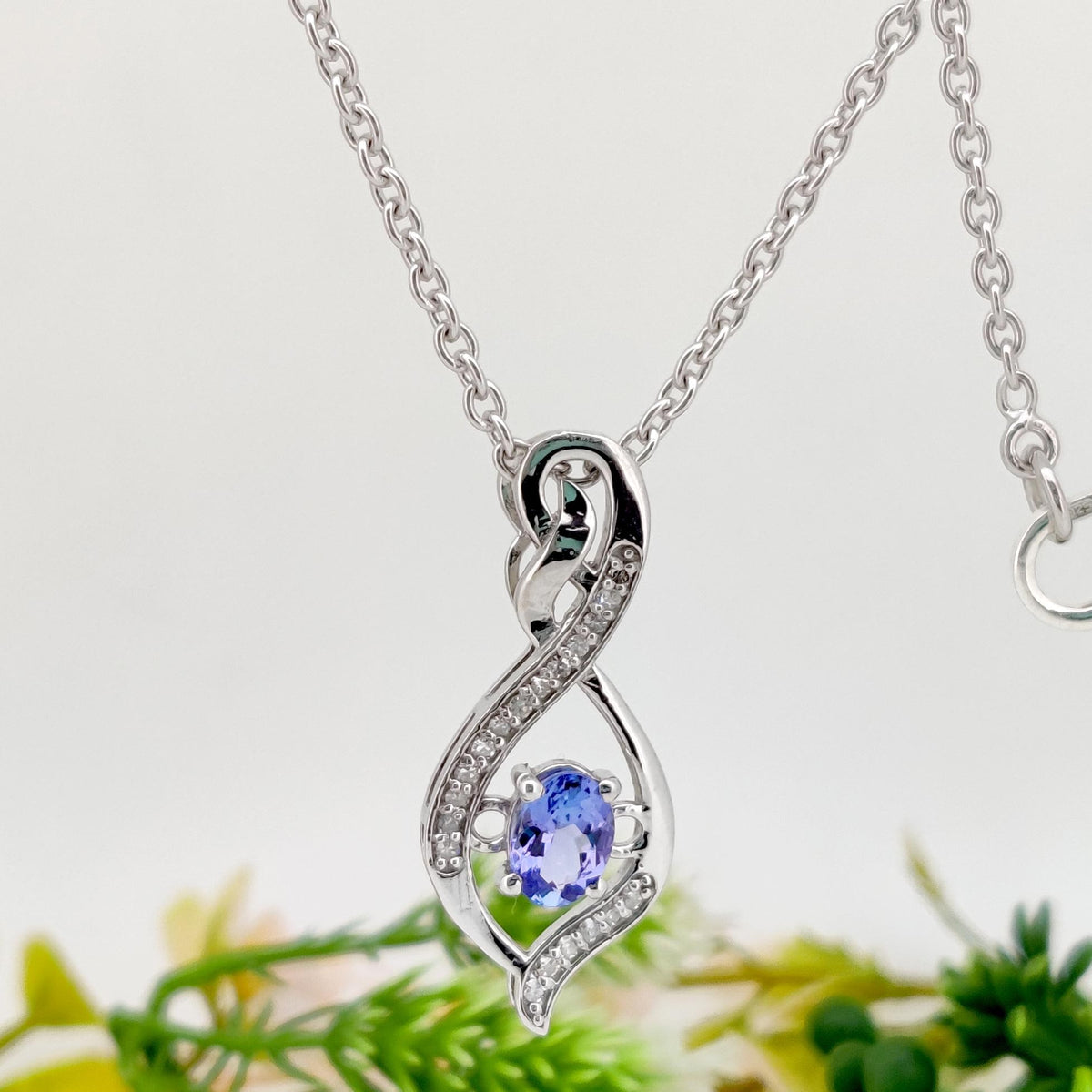 Natural Tanzanite Pendant, Handmade Women's Jewelry Silver, December Birthstone, Anniversary Gift for her