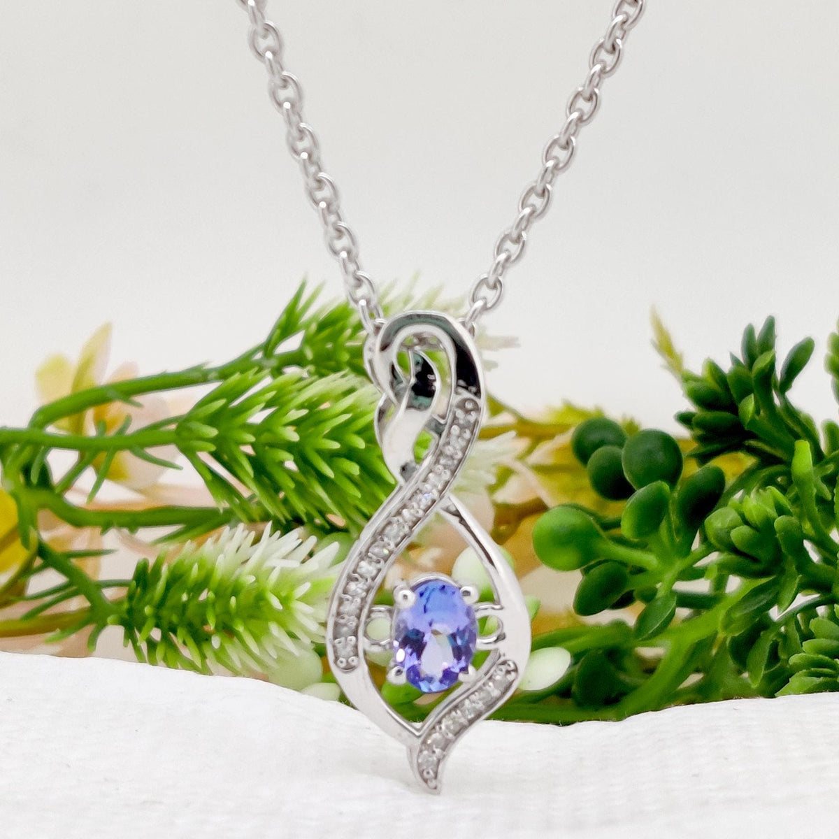 Natural Tanzanite Pendant, Handmade Women's Jewelry Silver, December Birthstone, Anniversary Gift for her