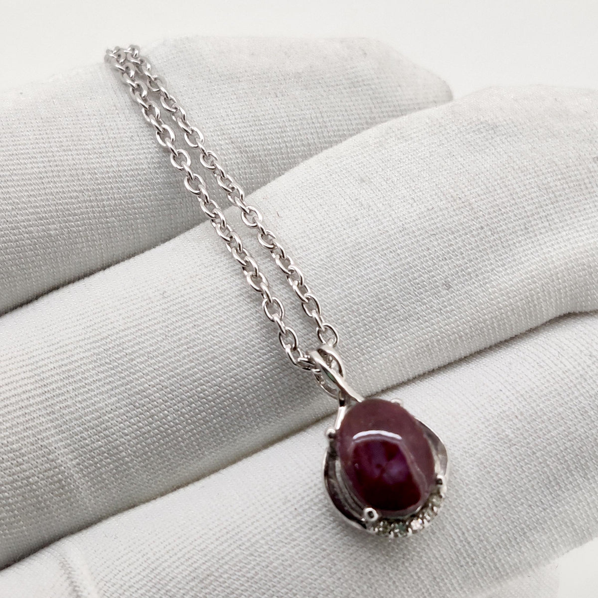 Natural Star Ruby Pendant-925 Sterling Silver-July Birthstone-Handmade Jewelry-Anniversary Gift