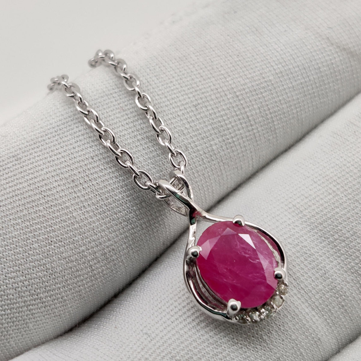 Natural Ruby Pendant-925 Sterling Silver-July Birthstone-Handmade Gemstone Jewelry-Anniversary Gift