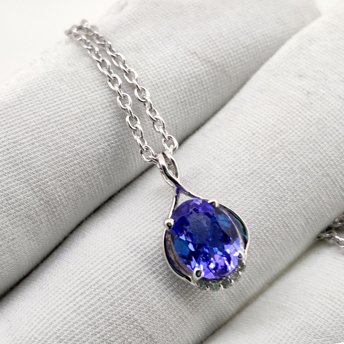 Natural Tanzanite Pendant-925 Sterling Silver-December Birthstone-Handmade Gemstone Jewelry-Anniversary Gift