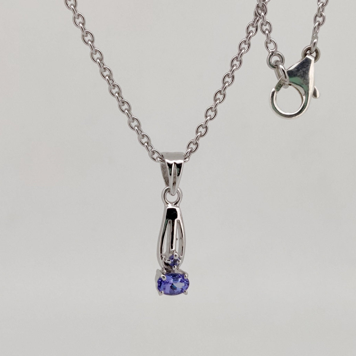 Natural Tanzanite Pendant, Sterling Silver Necklace, Tanzanite Jewelry, December Birthstone, Anniversary Gift