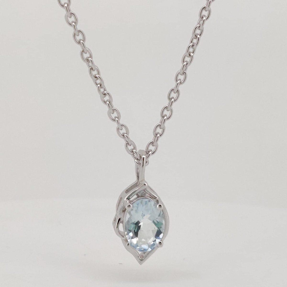 Handmade Aquamarine Pendant, Sterling Silver Aquamarine Jewelry, March Birthstone, Women's Gifts
