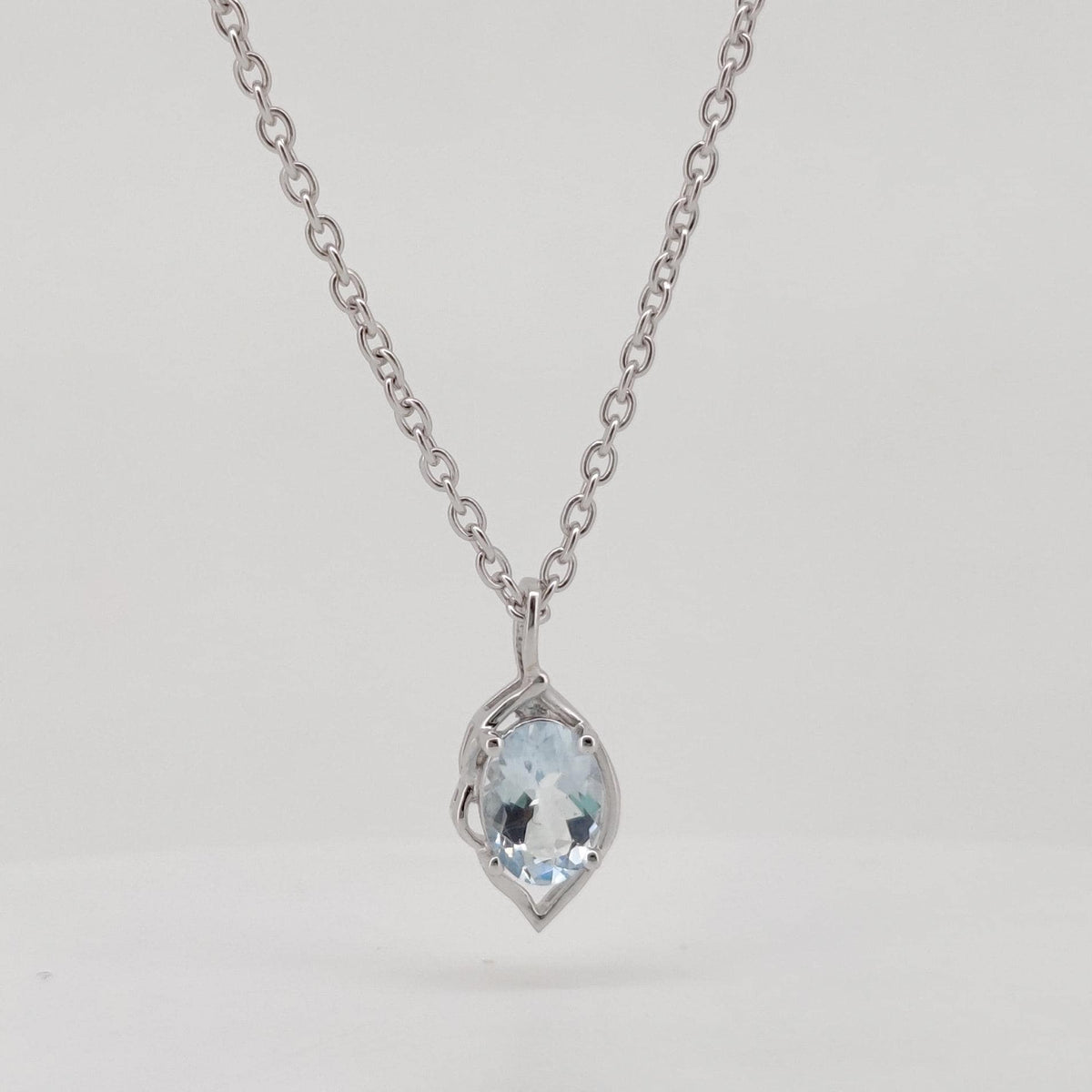 Handmade Aquamarine Pendant, Sterling Silver Aquamarine Jewelry, March Birthstone, Women's Gifts