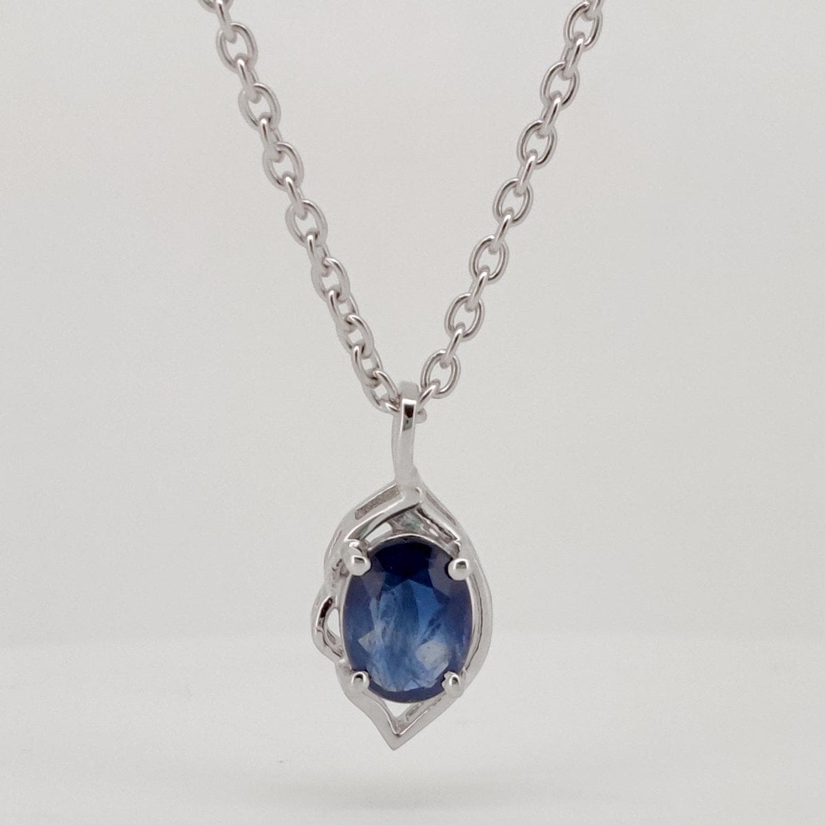 Handmade Sapphire Pendant, Sterling Silver Blue Sapphire Jewelry, September Birthstone, Women's Gifts For Her
