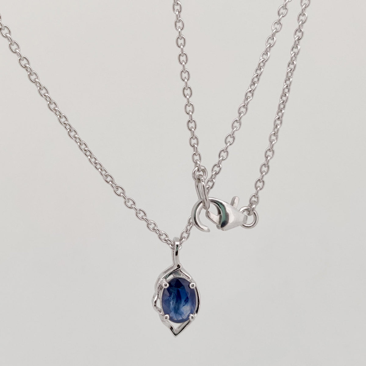 Handmade Sapphire Pendant, Sterling Silver Blue Sapphire Jewelry, September Birthstone, Women's Gifts For Her