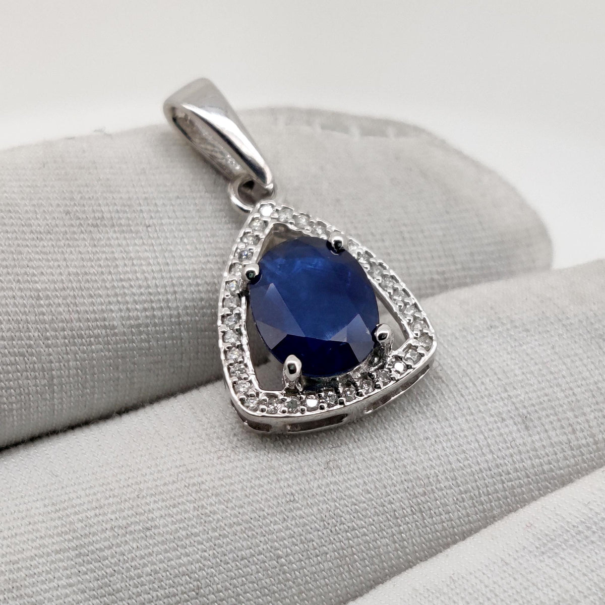 Sapphire Pendant, Handmade Sterling Silver Blue Sapphire Jewelry, September Birthstone, Women's Gifts For Her