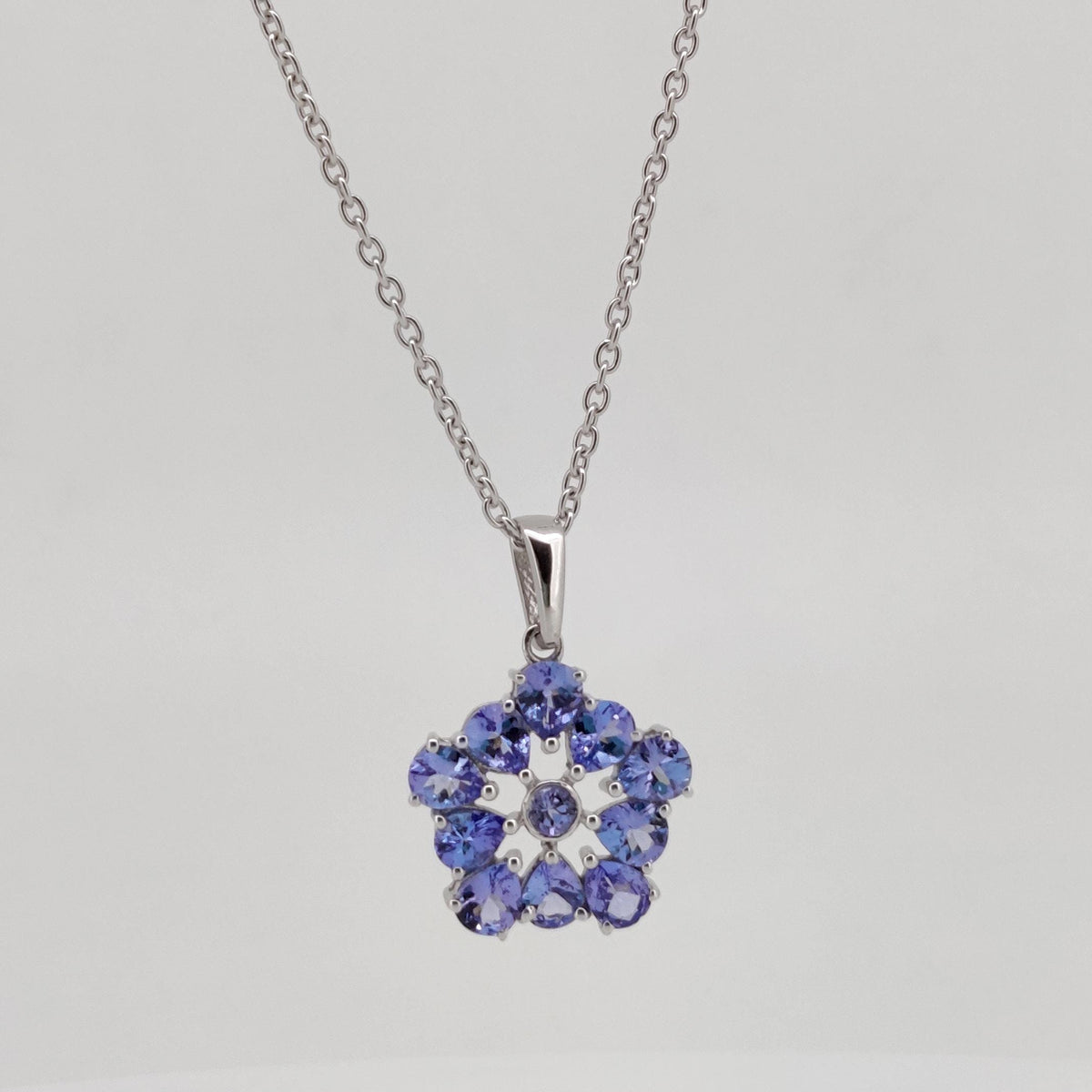 Natural Tanzanite Pendant, Handmade Sterling Silver Tanzanite Necklace, December Birthstone Jewelry