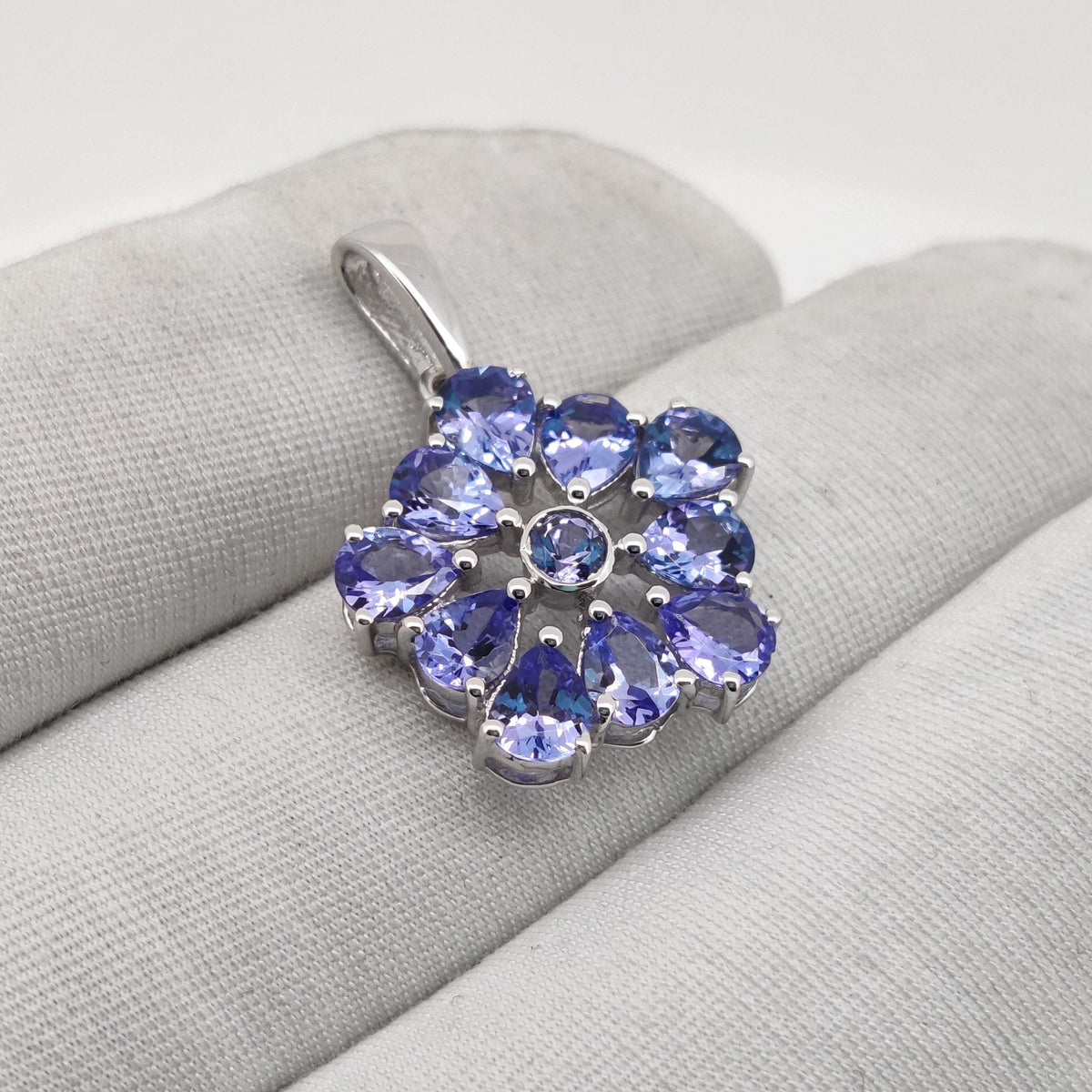 Natural Tanzanite Pendant, Handmade Sterling Silver Tanzanite Necklace, December Birthstone Jewelry