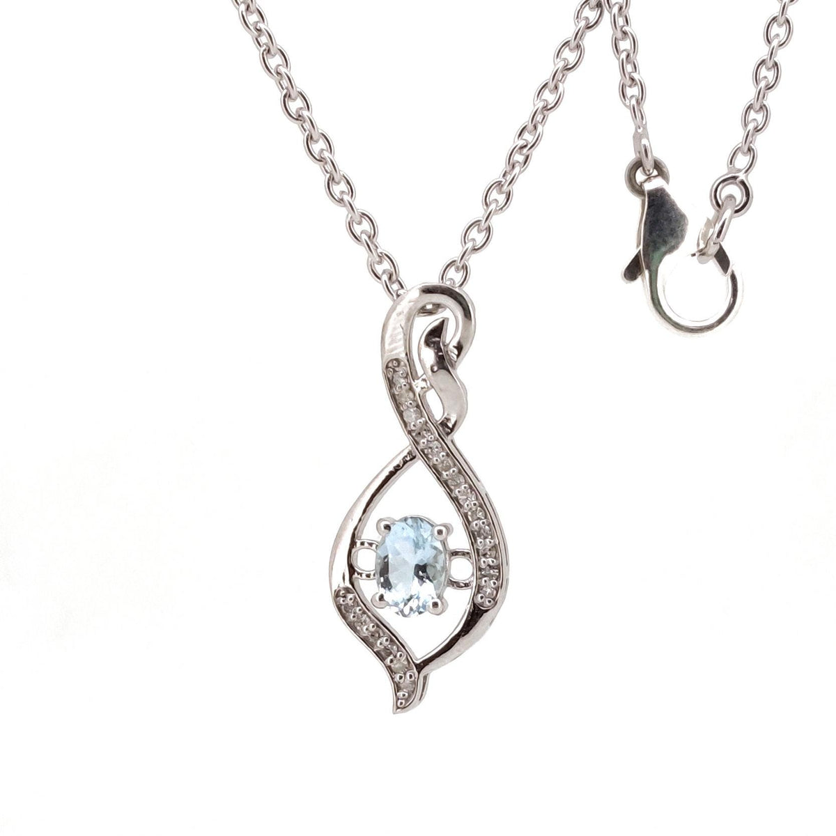 Aquamarine Oval Pendant, Handmade Sterling Silver Necklace, Aquamarine Jewelry, March Birthstone, Anniversary Gift