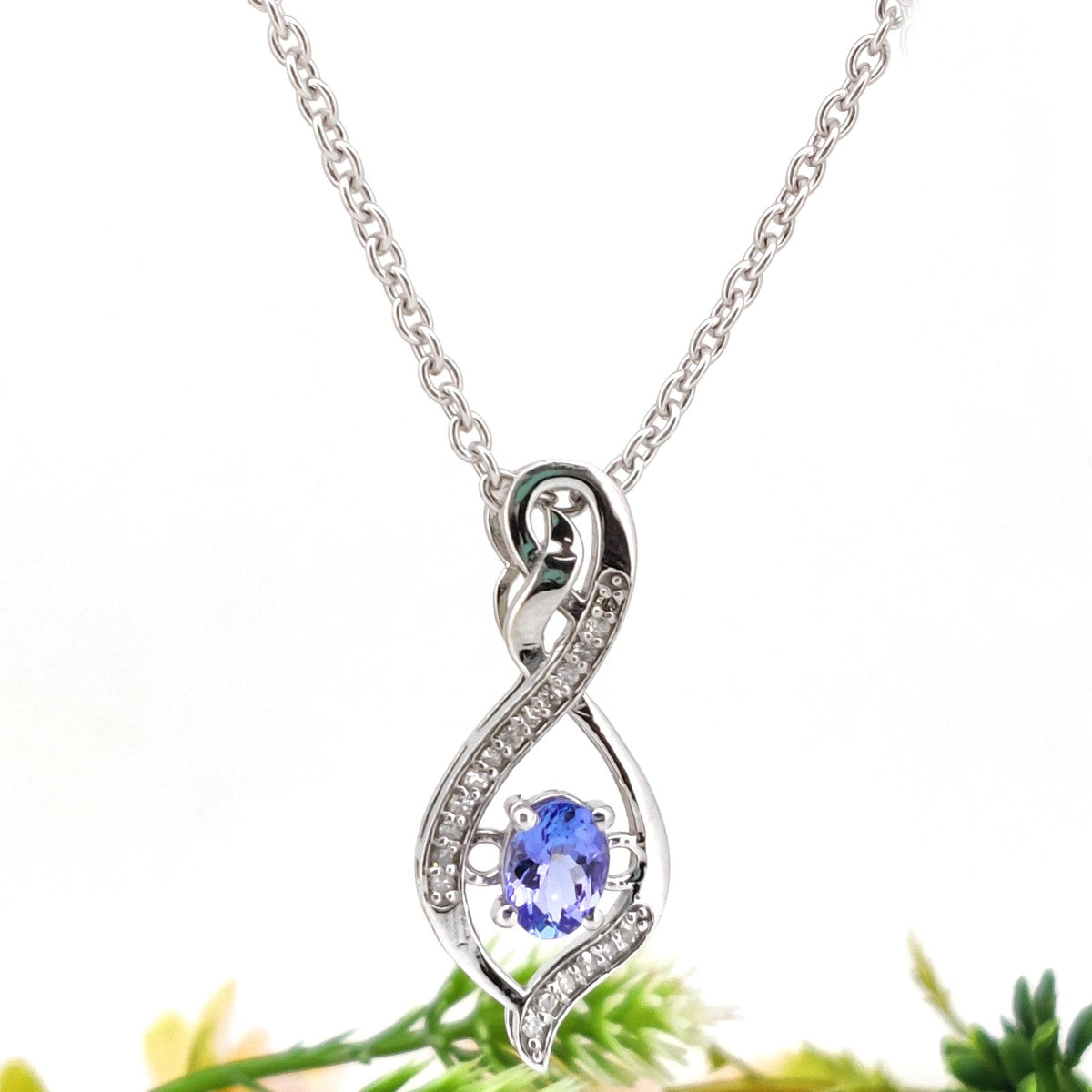 Natural Tanzanite Pendant, Handmade Women's Jewelry Silver, December Birthstone, Anniversary Gift for her
