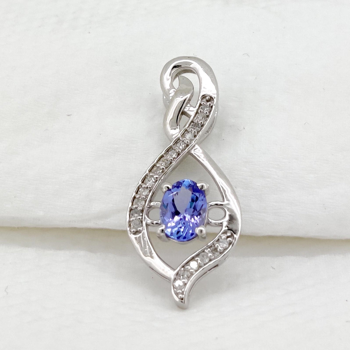 Natural Tanzanite Pendant, Handmade Women's Jewelry Silver, December Birthstone, Anniversary Gift for her