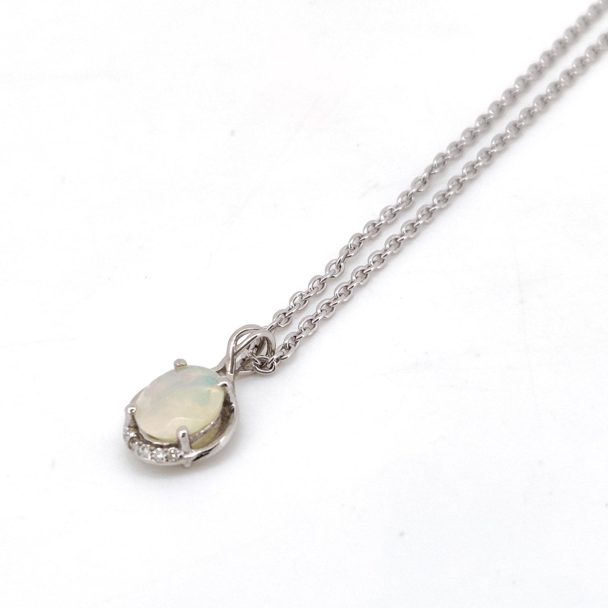 Natural Opal Pendant-925 Sterling Silver Jewelry-October Birthstone-Handmade Jewelry-Anniversary Gift