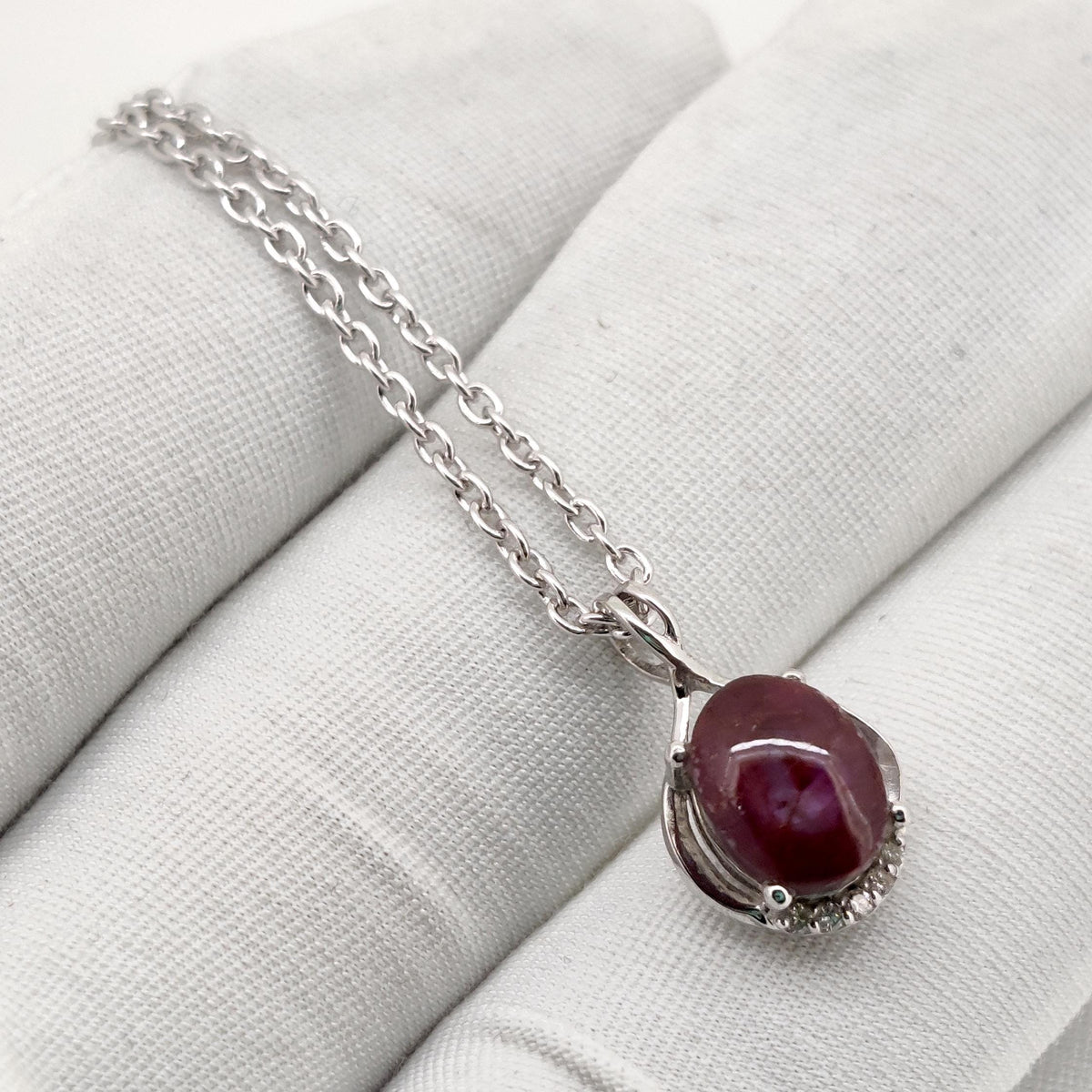 Natural Star Ruby Pendant-925 Sterling Silver-July Birthstone-Handmade Jewelry-Anniversary Gift