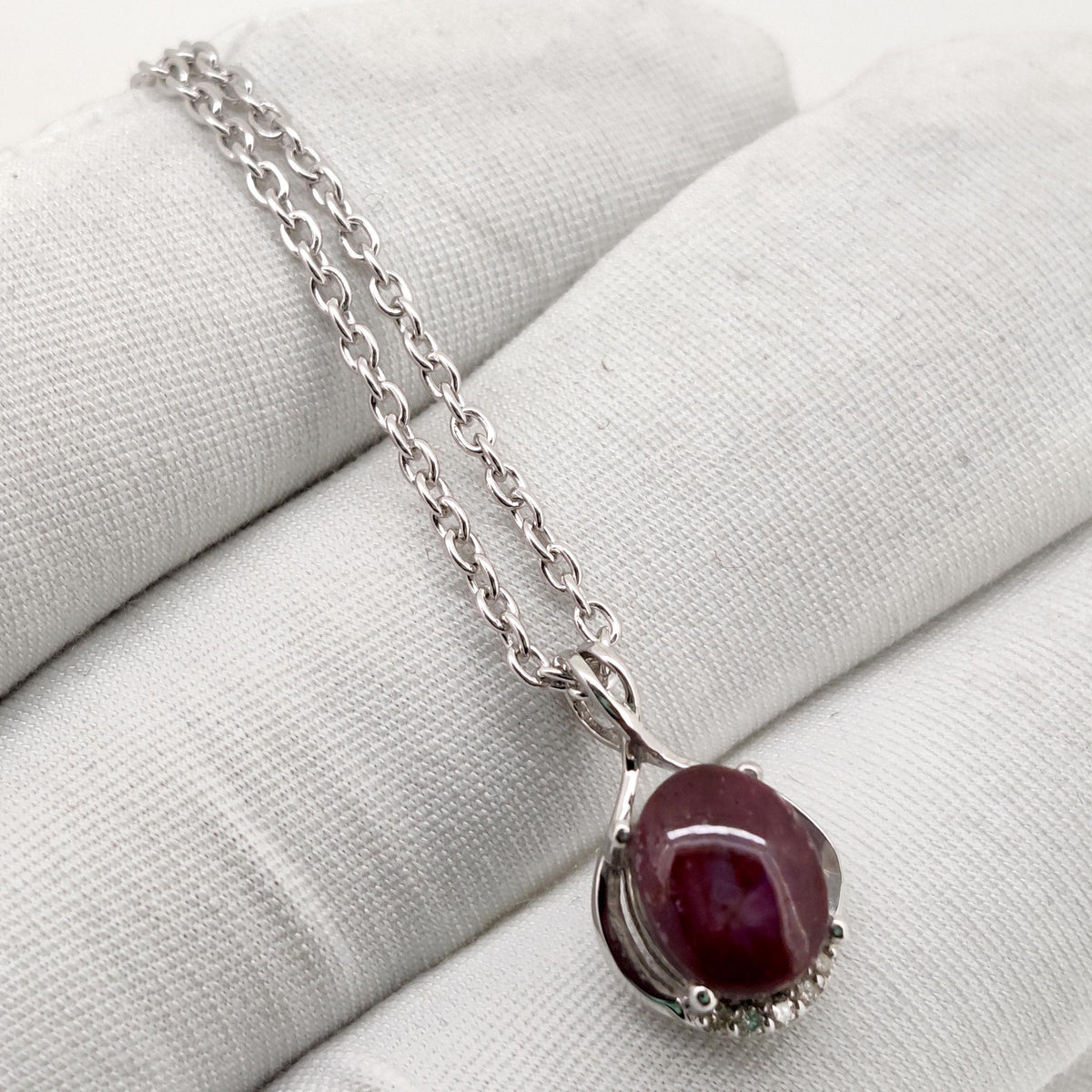 Natural Star Ruby Pendant-925 Sterling Silver-July Birthstone-Handmade Jewelry-Anniversary Gift