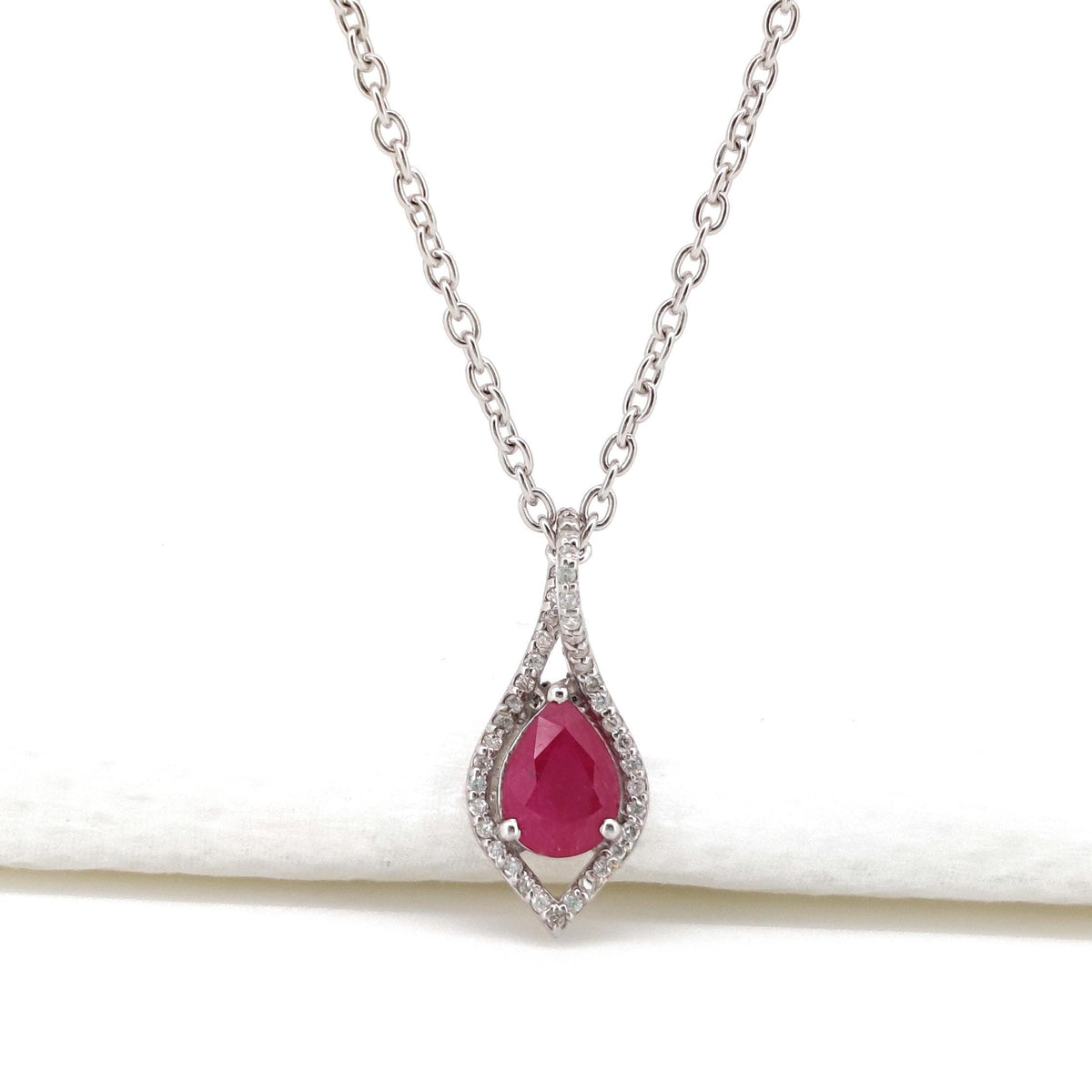 Handmade Ruby Pendant-925 Sterling Silver-July Birthstone-Red Gemstone Jewelry-Anniversary Gift