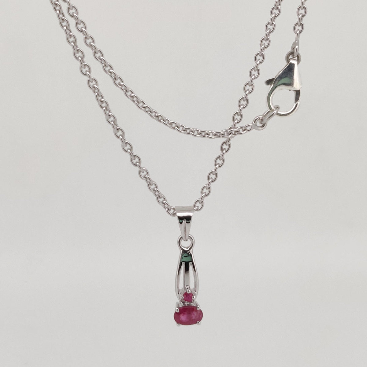 Natural Ruby Pendant, Sterling Silver Necklace, Ruby Jewelry, July Birthstone, Anniversary Gift