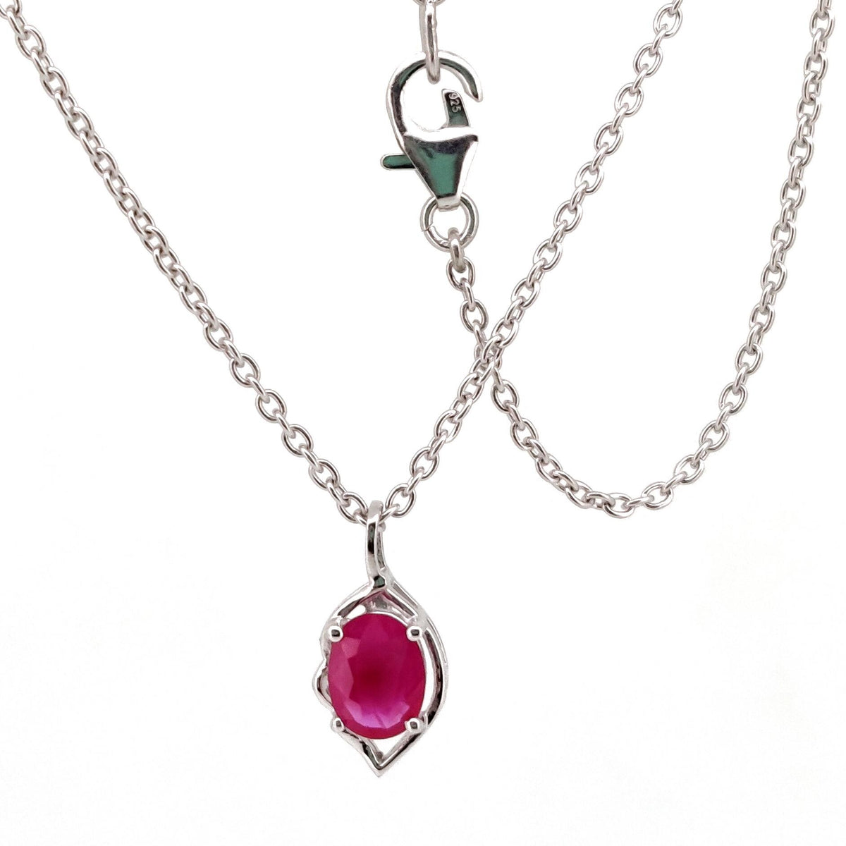 Handmade Ruby Pendant, Sterling Silver Ruby Jewelry, July Birthstone, Women's Gifts For Her
