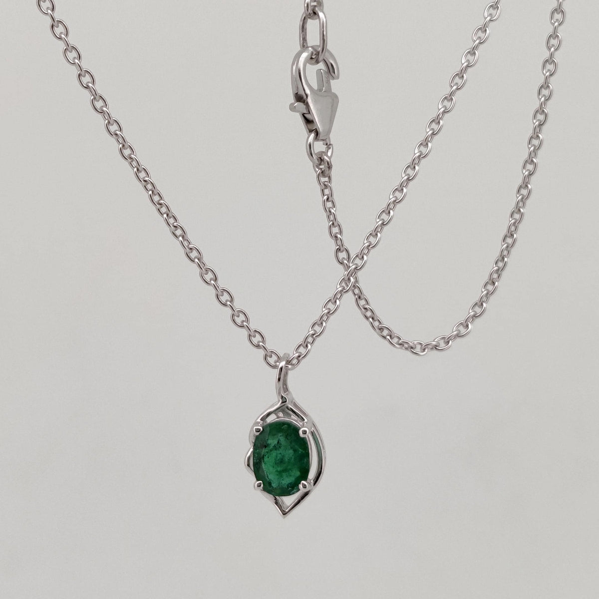 Handmade Emerald Pendant, Sterling Silver Green Emerald Jewelry, May Birthstone, Women's Gifts For Her