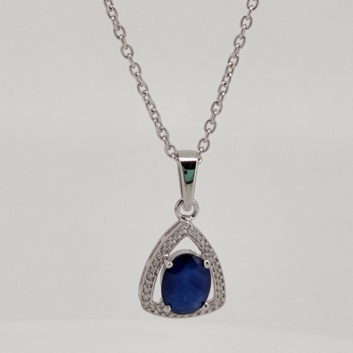 Sapphire Pendant, Handmade Sterling Silver Blue Sapphire Jewelry, September Birthstone, Women's Gifts For Her