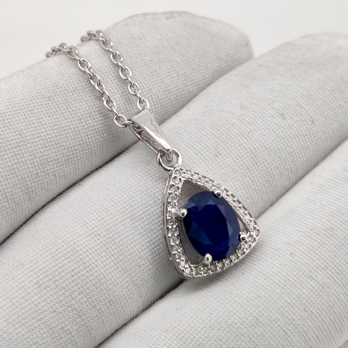 Sapphire Pendant, Handmade Sterling Silver Blue Sapphire Jewelry, September Birthstone, Women's Gifts For Her