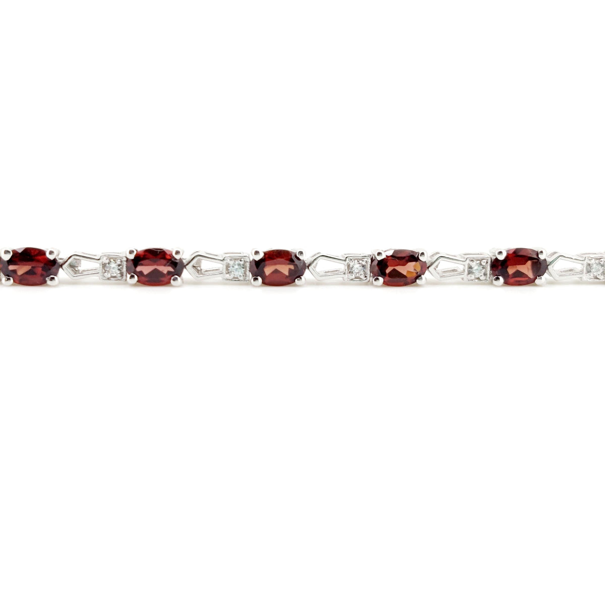 Garnet Tennis Bracelet, Sterling Silver ,Garnet Jewelry, January Birthstone, Gift For Women