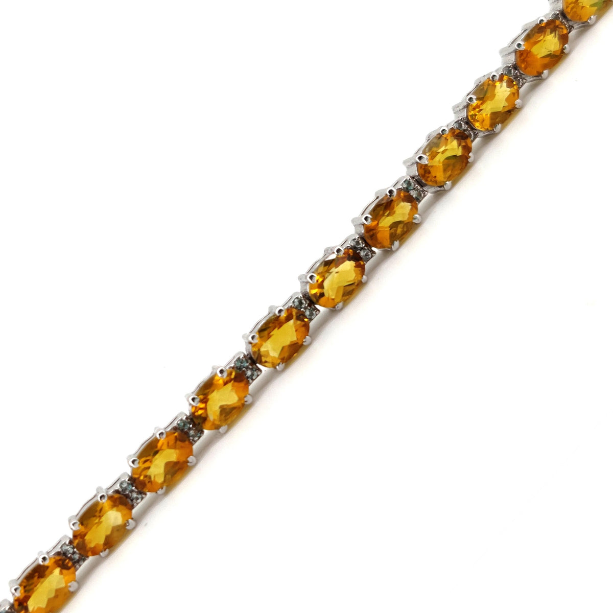 Natural Citrine Oval Tennis Bracelet, 925 Sterling Silver, November Birthstone Jewelry