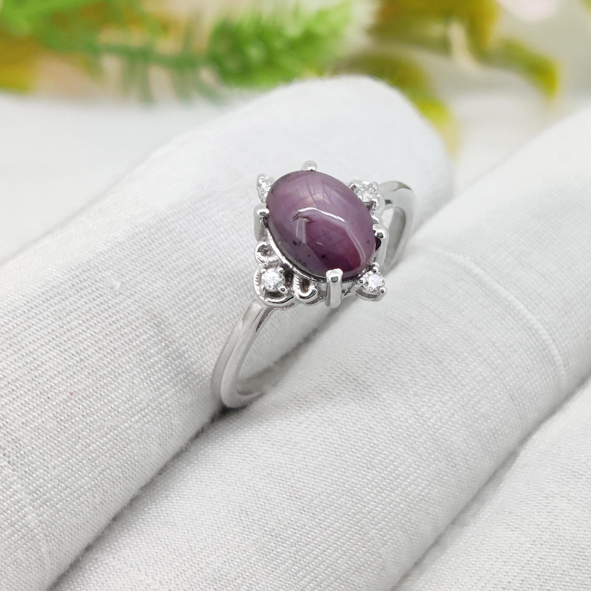 Ruby Star Gemstone Ring, Handmade Sterling Silver Statement Jewelry