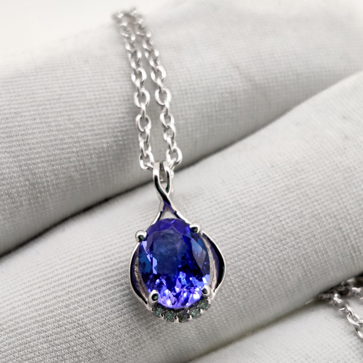 Natural Tanzanite Pendant-925 Sterling Silver-December Birthstone-Handmade Gemstone Jewelry-Anniversary Gift