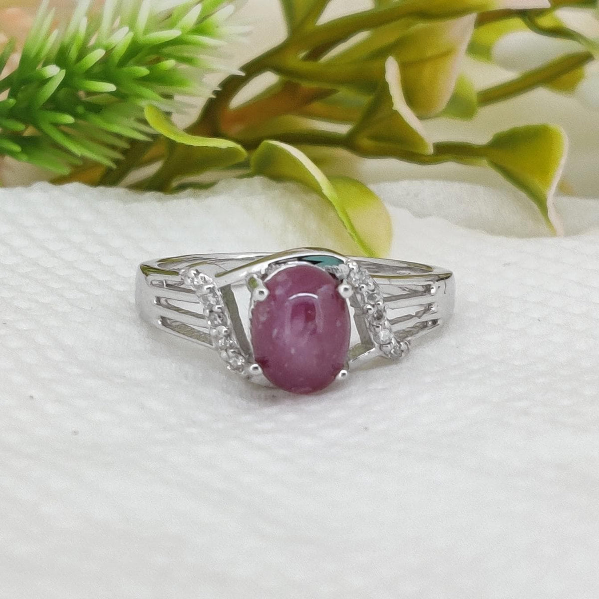 Ruby Star Gemstone Ring, 925 Sterling Silver Boho Ring, Minimalist Stackable Birthday Gift