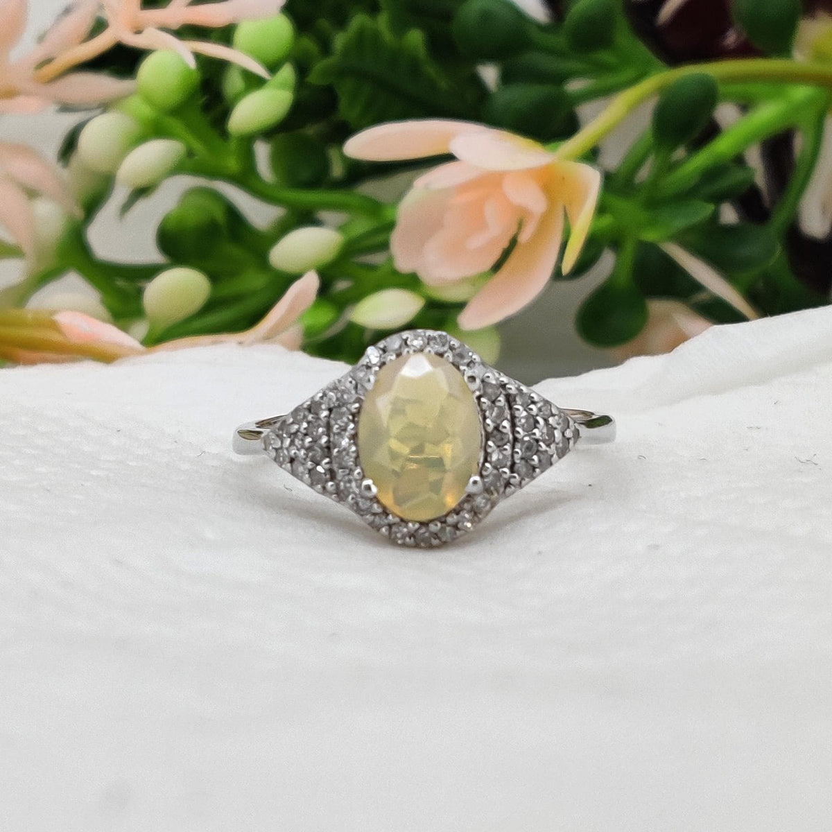 Natural Ethiopian Opal Ring, Handmade 925 Sterling Silver, Fire Opal Gemstone Jewelry
